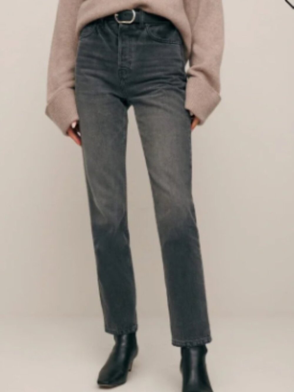 Reformation Cynthia High Rise Straight Jeans